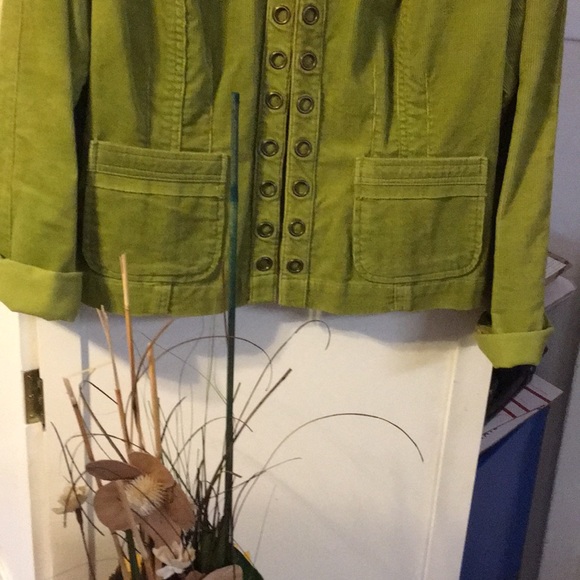 Chico’s Lime Corduroy Jacket - Picture 3 of 8